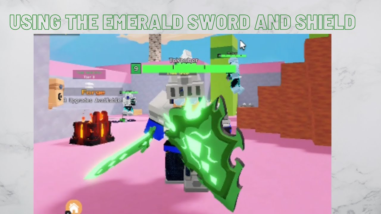 Using the NEW Emerald Sword in Roblox Bedwars - YouTube