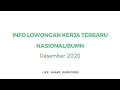 Info Lowongan Kerja Terbaru 2020