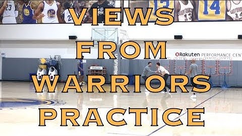 Views from practice incl Klay, Durant, Jordan Bell, JaVale, Draymond in Oakland, day b4 2018 WCF G3