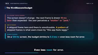 The 16 ms budget — and what causes jank in lists | Mobile System Design (9.3)