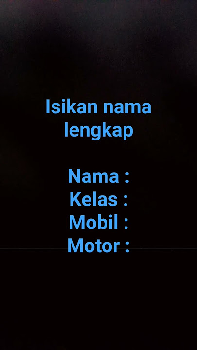 isi nama lengkap subscribe !