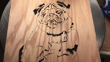 Pug scroll saw art