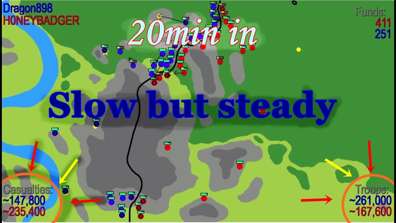 How to win the long game in War of dots