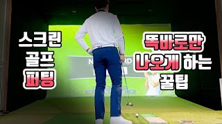 스크린 골프 퍼팅 라인 똑바로 만들어 보내기 / 골프존 코스매니저 무한