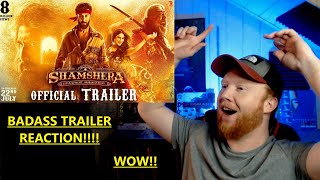 SHAMSHERA Official Trailer REACTION!! | Ranbir Kapoor, Sanjay Dutt, Vaani Kapoor