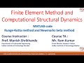 MATLAB code for Runge-Kutta method and Newmarks beta method || NPTEL