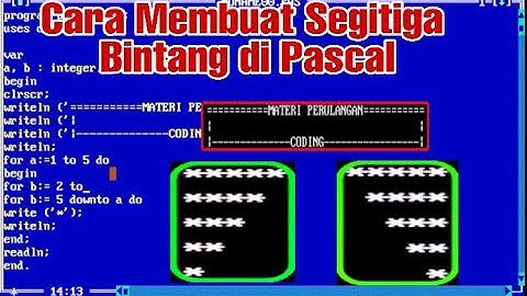 Cara Membuat Segitiga Bintang di Pascal (Perulangan Pascal) | Pemula Pascal 3