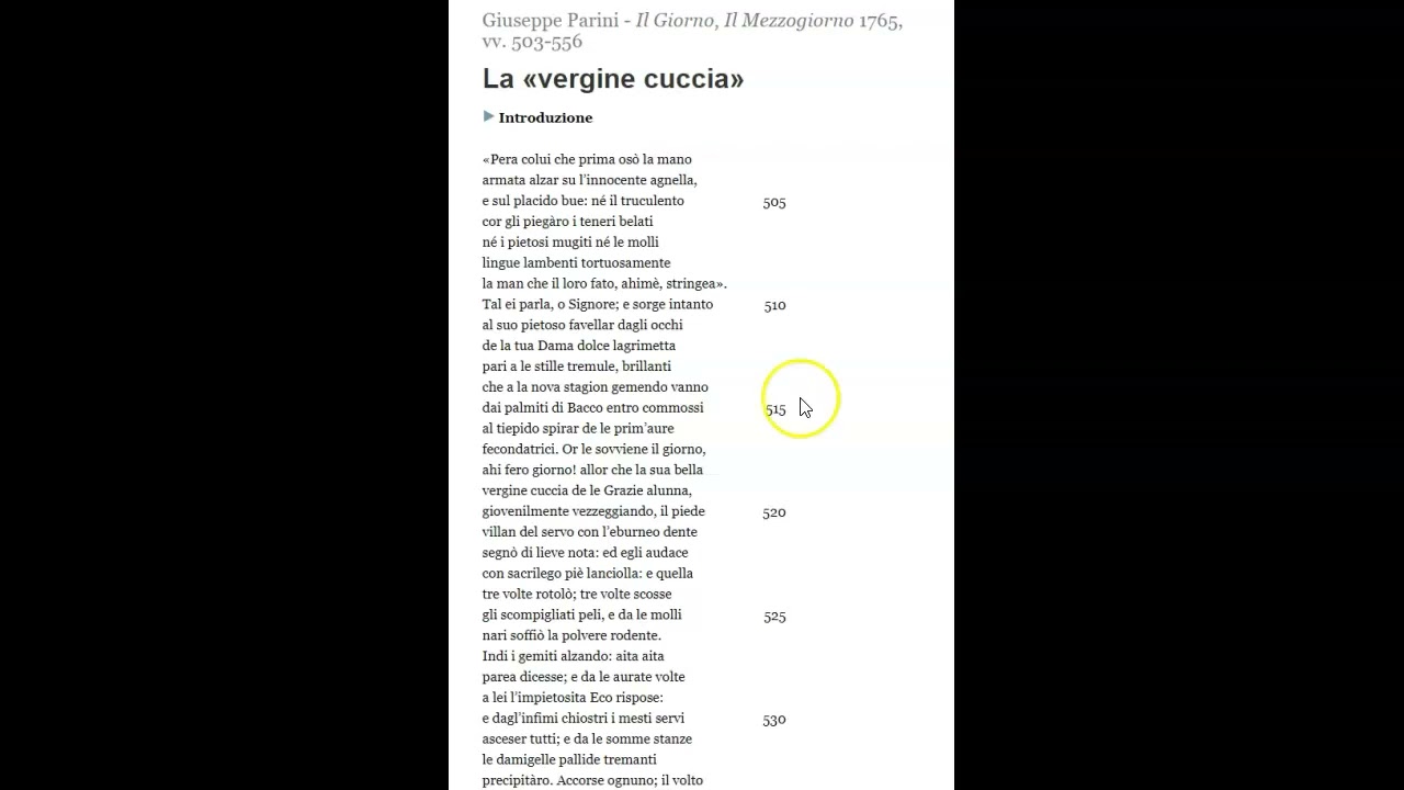 Parini, La vergine cuccia