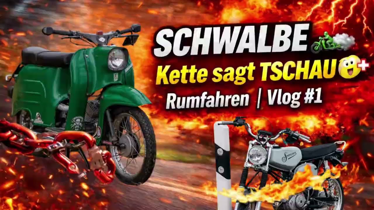 Schwalbe Terror 🏍️💨-Kette sagt TSCHAU😳+Rumfahren  | Vlog #1