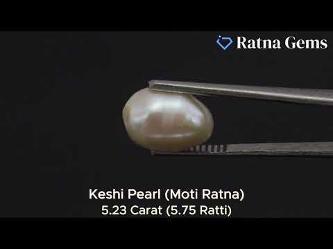 Product Video for: Keshi Pearl Stone 5.23 Carat (5.75 Ratti) Moti Ratna Button Shape