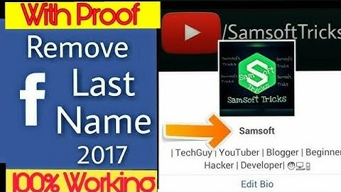 Create single name   Facebook account | Remove last name from Fb id | with Live proof 100% Working