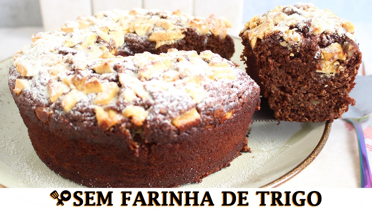 Bolo de banana e maçã sem farinha de trigo