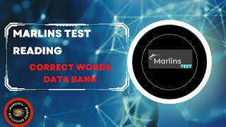 MARLINS TEST READING, CORRECT WORDS PRACTICE FOR SEAFARERS