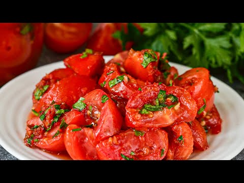 Помидоры по-корейски! Можно нечаянно проглотить язык! Готовиться быстро и просто!