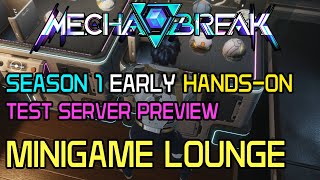 Mecha BREAK Season 1 Test Server Base PREVIEW - Lounge (MINI GAMES!)