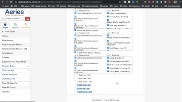 Emailing Aeries Reports to Parents