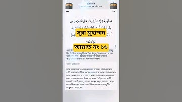 সূরা মুহাম্মদ। আয়াত নং ১৬ Surah Muhammad - কোরআন তেলাওয়াত سورة محمد Islamic video   গজল  waz  read