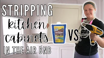 Removing Paint from Kitchen Cabinets | Chemical Stripper vs. Heat Gun Methods