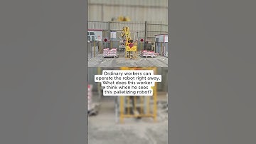 What does this worker think when he sees this palletizing robot?#automation #robot #machine