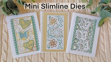 TONIC STUDIOS - Mini Slimline Die - Beautiful Butterflies, Love Hearts and Funky Flowers
