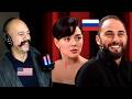 American Reacts To Comedy Club Счастливый муж Демис Карибидис, Марина Кравец