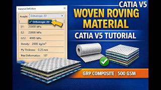 CATIA V5 Composite Tutorial: How to Define Woven Roving (GRP) Material Correctly | Full Orthotropic