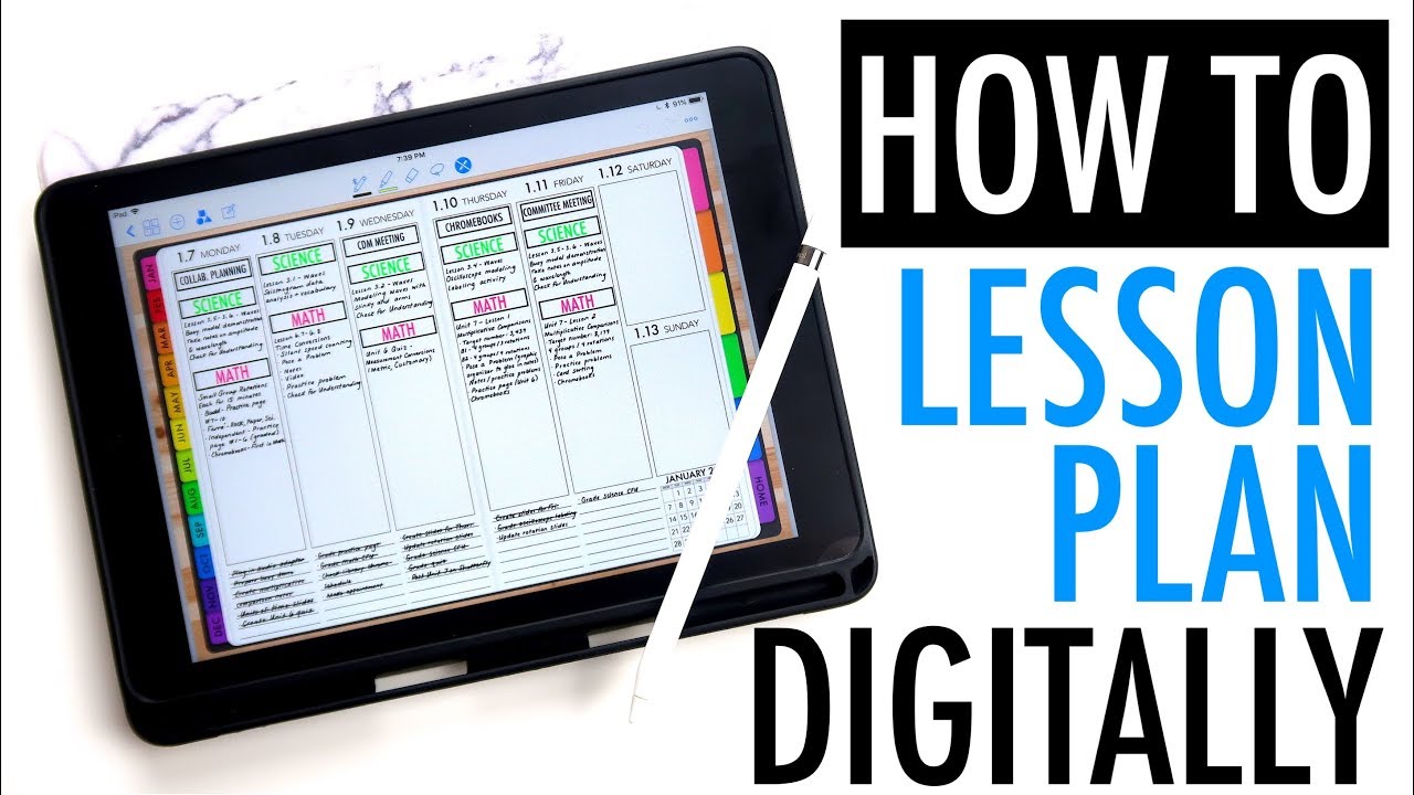 How to Digital Lesson Plan  With An iPad  PLAN  WITH ME 