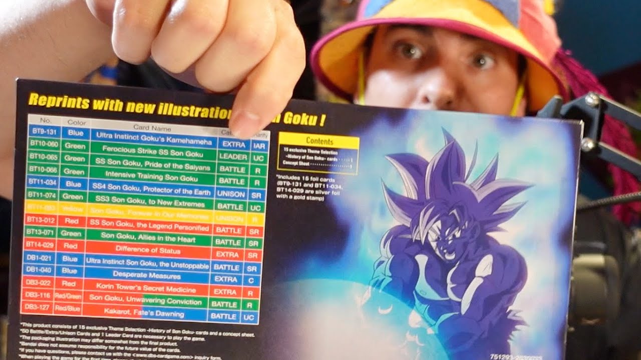 History of Goku and Vegeta Theme Selection Box Opening - YouTube