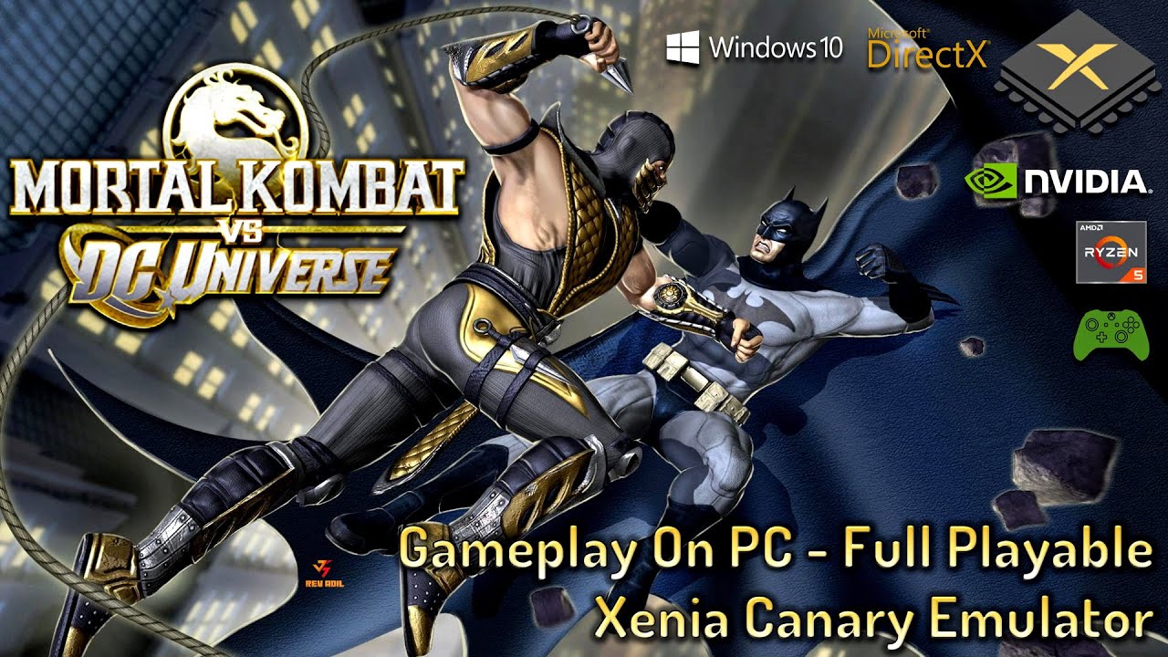 XENIA Mortal Kombat Vs DC Universe PC Gameplay | Xenia Canary.