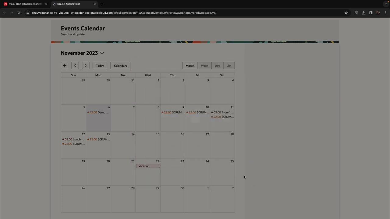 Working with the Redwood Calendar Component YouTube