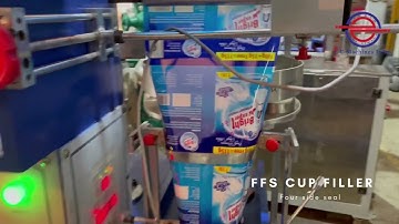 Detergent Packing machine FFS Cup filler 4 side seal
