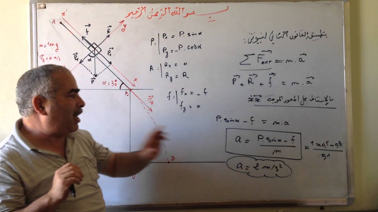 حل تمرين في الميكانيك