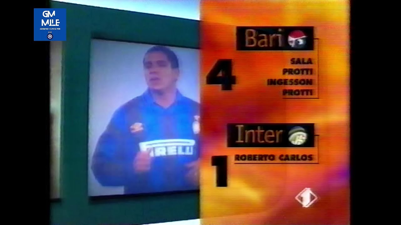Protti Bari 1995-96 (16^ - 07-01-1996) Bari-INTER 4-1 [R.Carlos,L.Sala,Protti ...