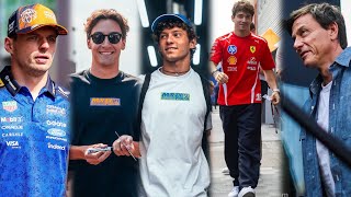 Max Verstappen Kimi Antonelli & more F1 Drivers arrive in style in Belgium | Paddock BTS