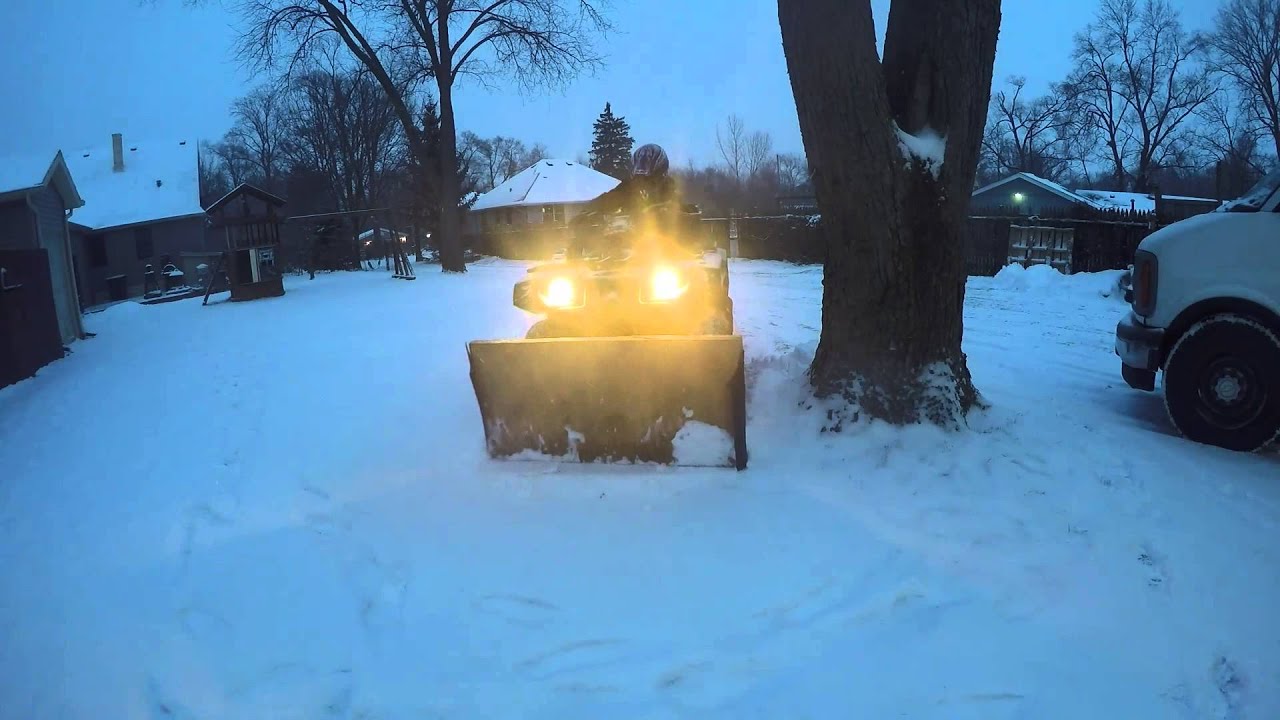 Yamaha Grizzly 600 snow plow part 2 YouTube