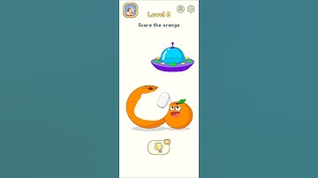 Scare The Orange 🍊 Lvl 08 DOP 2: Delete One Part Walkthrough Solution All levels #dop2 #shorts #game