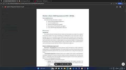 Module 4: Basic CRUD Operations in PHP + MYSQL