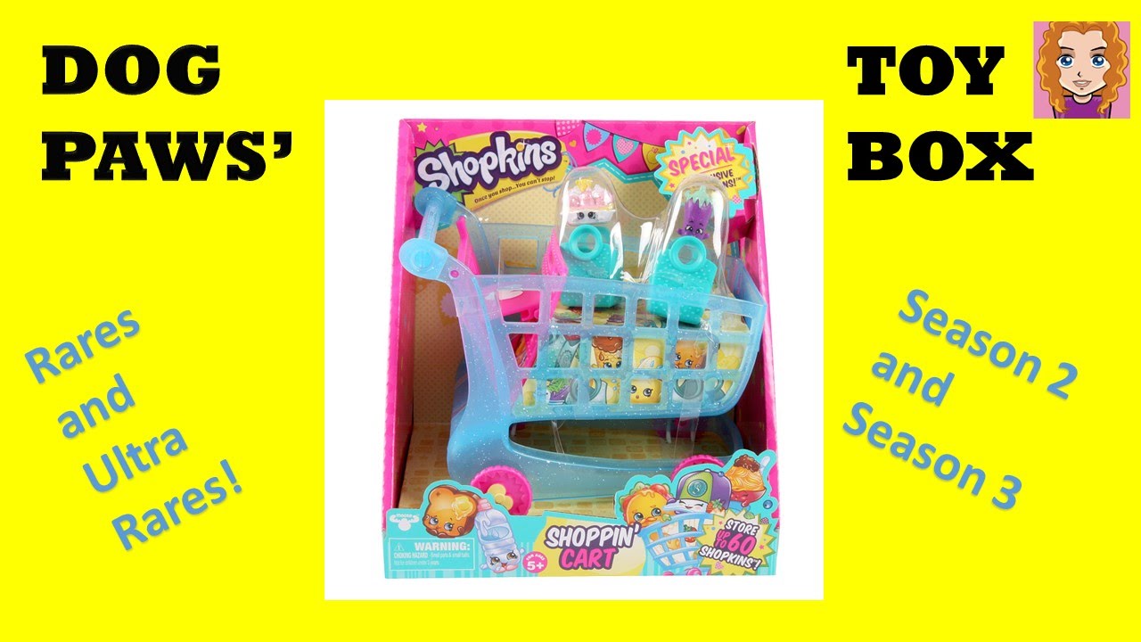 SHOPKINS Seasons 2 and 3 Blind Bags in a Shopkins Shopping Cart!