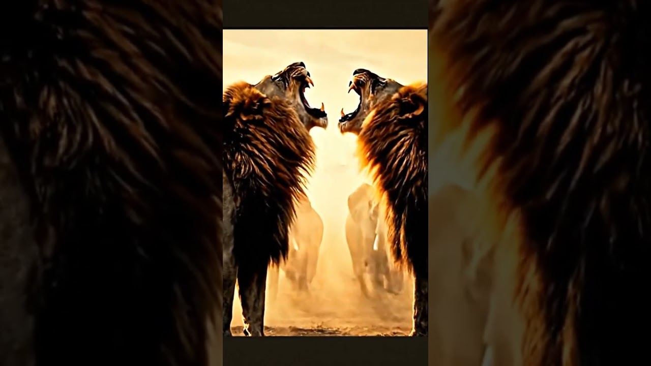 Self Defense. Lions vs Elephants 