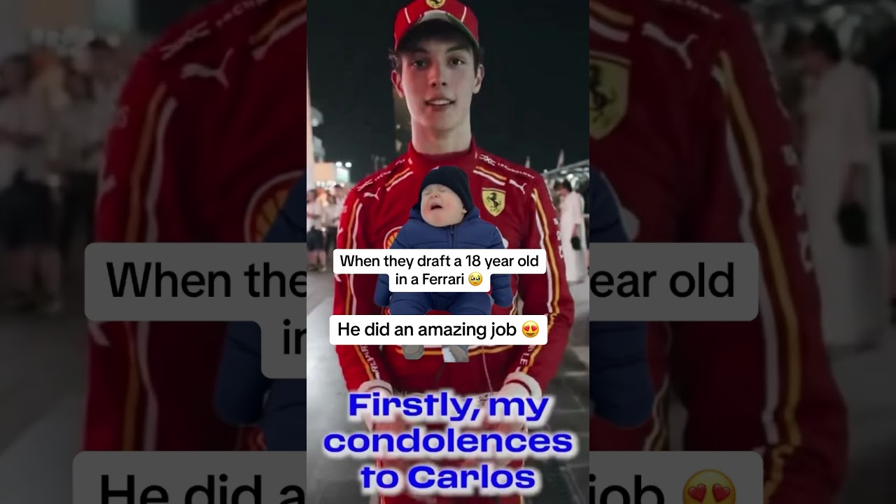 18-year old Ollie made his F1 debut for Ferrari 🥹