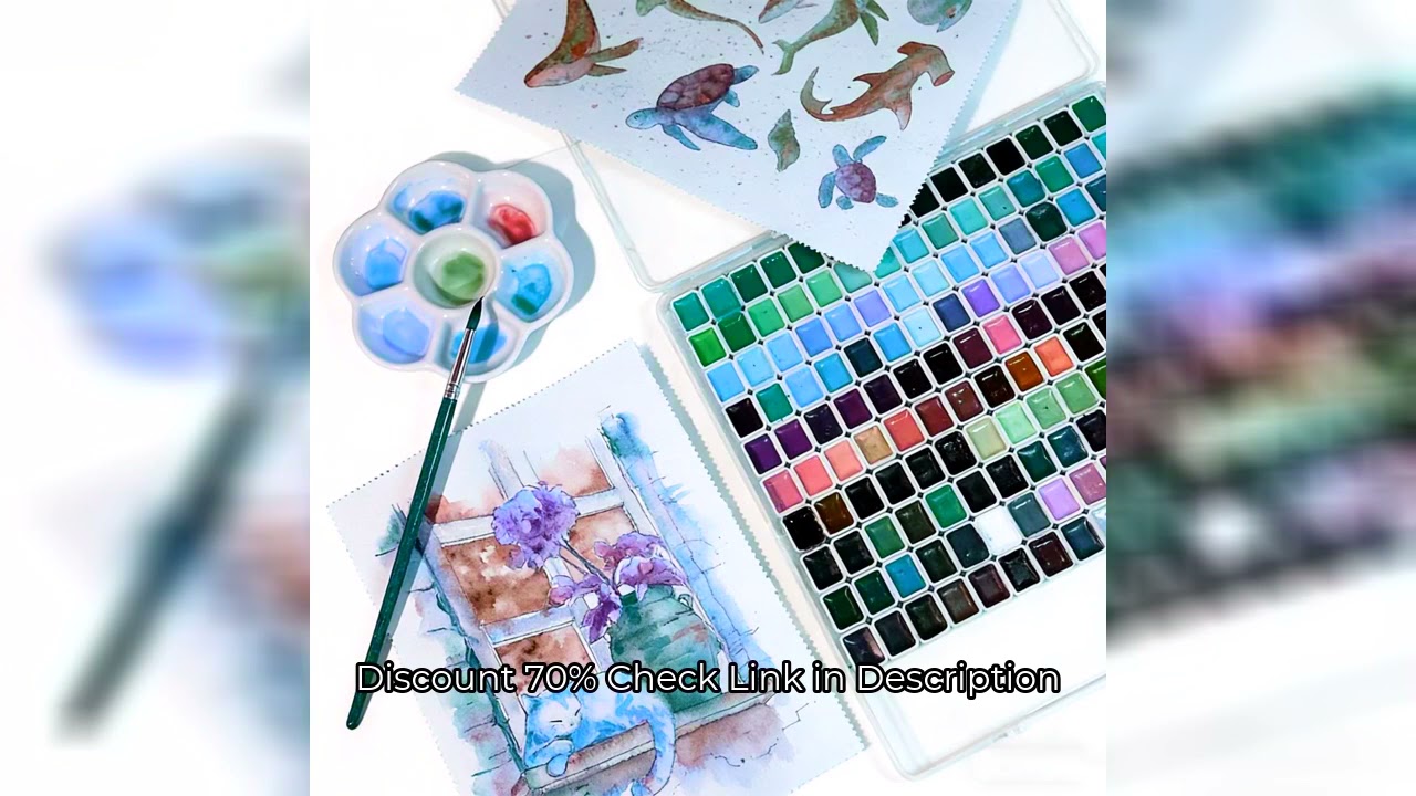 Pure Color portable figure Paint 24/36/48/60/98 color solid watercolor for beginners and students to