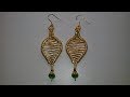 COMO HACER UNOS PENDIENTES DE HOJA, ESPIGA-  How to make earrings of leaves, technique of a spike.