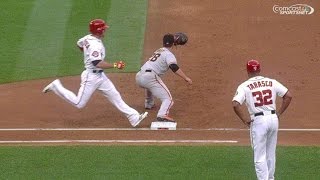 SF@WSH: Giants turn nice double play in the 1st