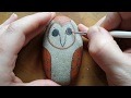 Owl Pebble Painting Tutorial - with Clare Ferguson Walker.