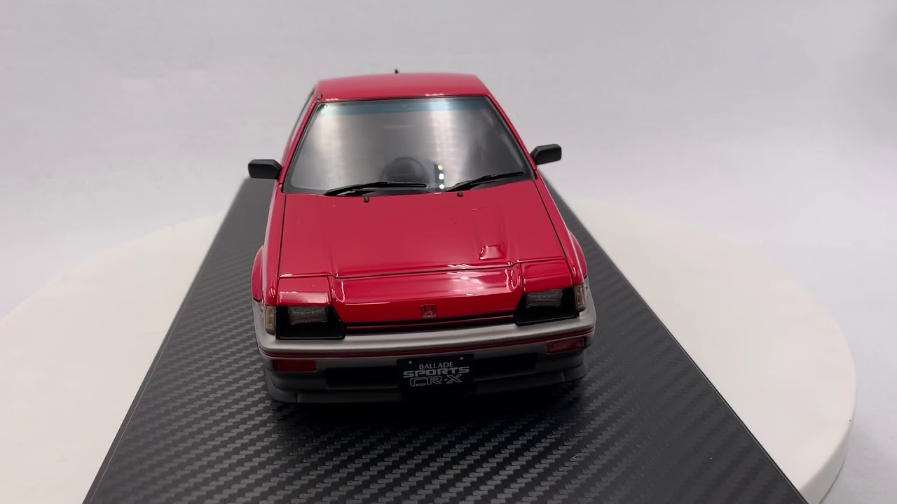 Ignition Model 118 Honda BALLADE SPORTS CRX Si (EAS) Red/Silver
