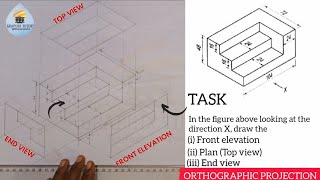 HOW TO TRANSFORM ISOMETRIC TO ORTHOGRAPHIC PROJECTION IN TECHNICAL DRAWING AND ENGINEERING GRAPHICS