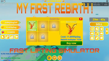 Getting my first rebirth in fast lifting simulator!!
