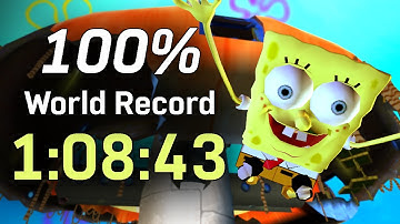 100% World Record 1:08:43 - SpongeBob SquarePants: Battle for Bikini Bottom Speedrun (First 1:08)