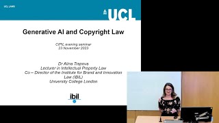 Generative AI and Copyright Law: CIPIL Seminar