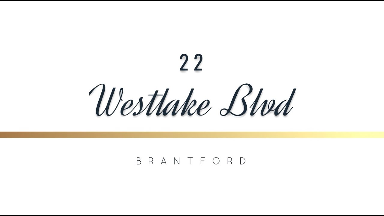 House For Sale 22 Westlake Boulevard, Brantford YouTube